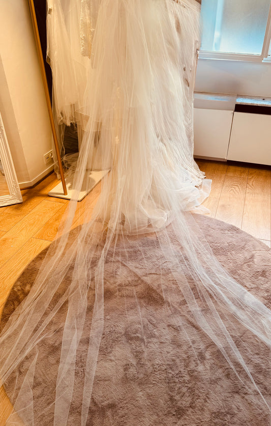 Voile simple à rabat Blanc